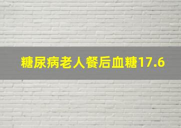 糖尿病老人餐后血糖17.6