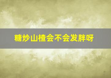 糖炒山楂会不会发胖呀