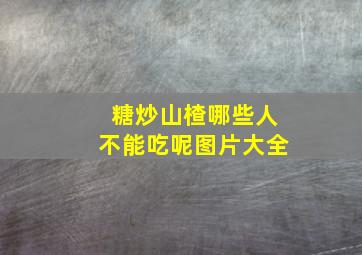 糖炒山楂哪些人不能吃呢图片大全