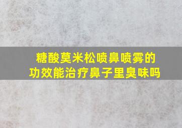 糖酸莫米松喷鼻喷雾的功效能治疗鼻子里臭味吗