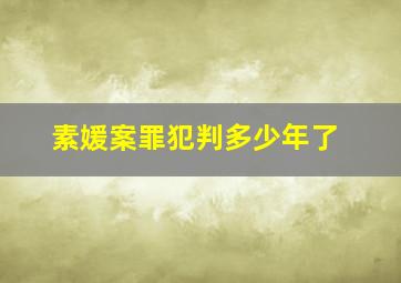 素媛案罪犯判多少年了