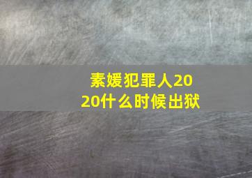 素媛犯罪人2020什么时候出狱