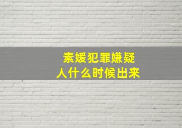 素媛犯罪嫌疑人什么时候出来