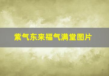 紫气东来福气满堂图片