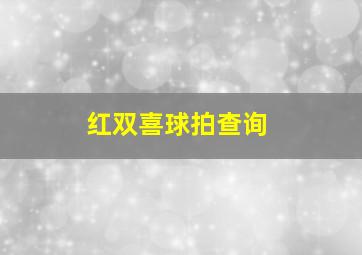 红双喜球拍查询