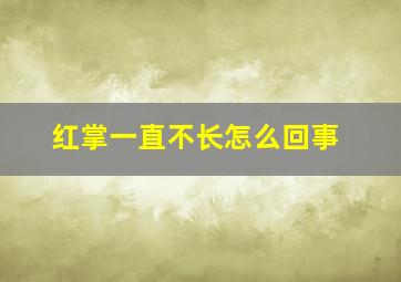 红掌一直不长怎么回事