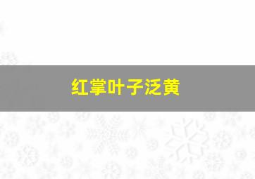 红掌叶子泛黄