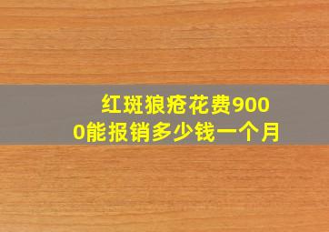 红斑狼疮花费9000能报销多少钱一个月