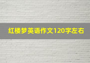 红楼梦英语作文120字左右