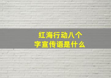 红海行动八个字宣传语是什么