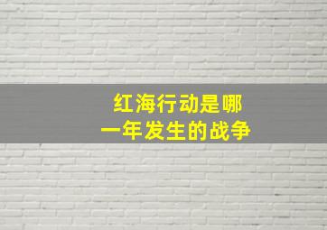 红海行动是哪一年发生的战争