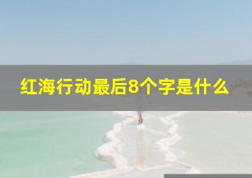 红海行动最后8个字是什么