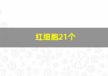 红细胞21个