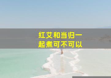 红艾和当归一起煮可不可以