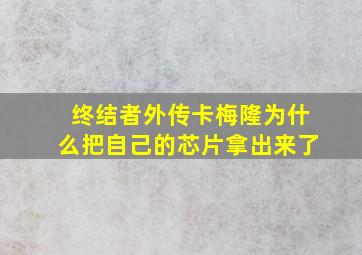 终结者外传卡梅隆为什么把自己的芯片拿出来了