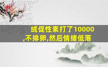 绒促性素打了10000,不排卵,然后情绪低落