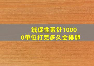 绒促性素针10000单位打完多久会排卵