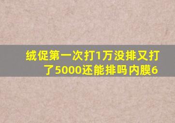 绒促第一次打1万没排又打了5000还能排吗内膜6