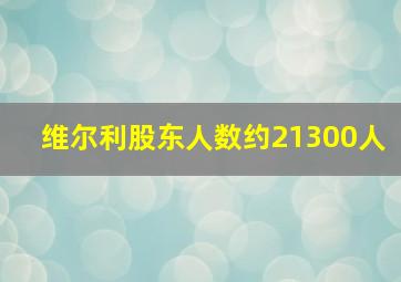 维尔利股东人数约21300人