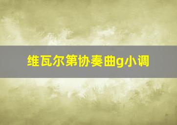 维瓦尔第协奏曲g小调