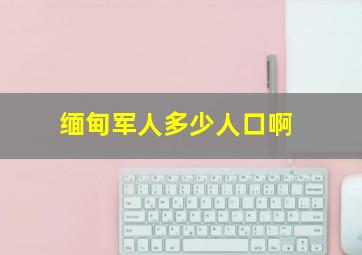 缅甸军人多少人口啊