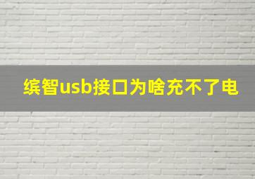 缤智usb接口为啥充不了电