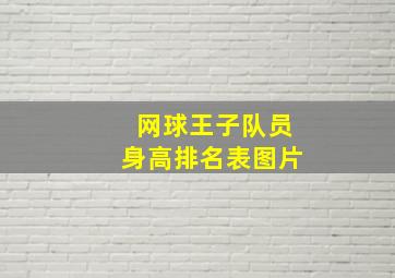 网球王子队员身高排名表图片