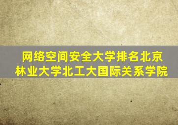 网络空间安全大学排名北京林业大学北工大国际关系学院