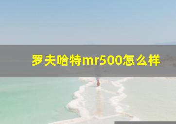 罗夫哈特mr500怎么样