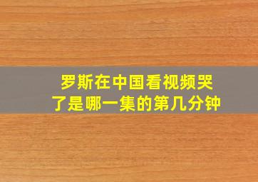 罗斯在中国看视频哭了是哪一集的第几分钟