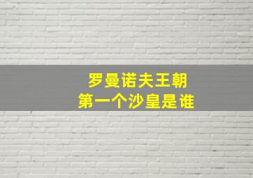 罗曼诺夫王朝第一个沙皇是谁