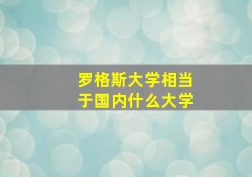 罗格斯大学相当于国内什么大学