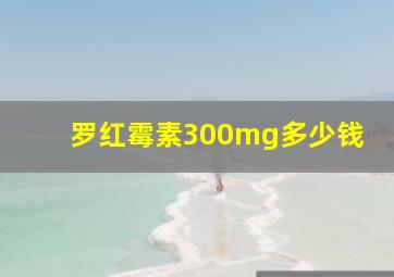 罗红霉素300mg多少钱