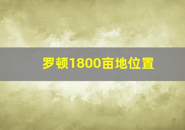 罗顿1800亩地位置