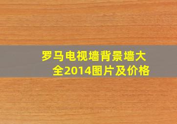 罗马电视墙背景墙大全2014图片及价格