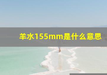 羊水155mm是什么意思