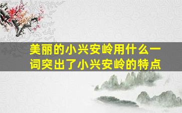 美丽的小兴安岭用什么一词突出了小兴安岭的特点