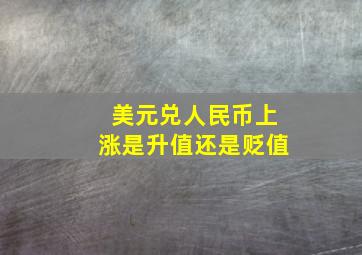 美元兑人民币上涨是升值还是贬值