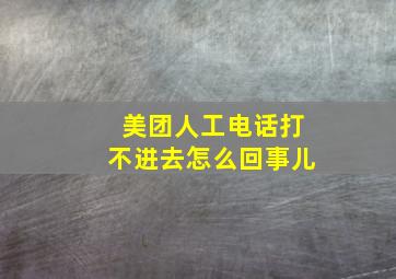 美团人工电话打不进去怎么回事儿