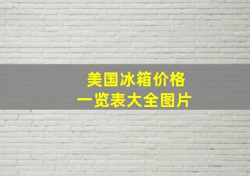 美国冰箱价格一览表大全图片