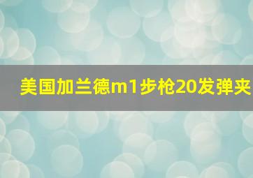 美国加兰德m1步枪20发弹夹