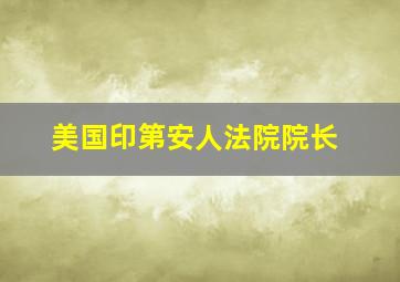 美国印第安人法院院长