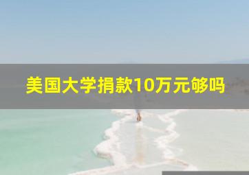 美国大学捐款10万元够吗