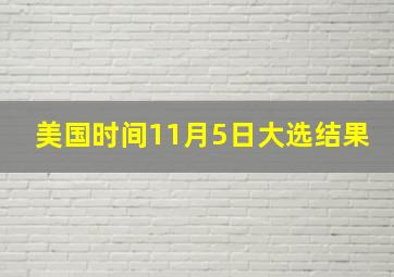 美国时间11月5日大选结果