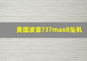 美国波音737max8坠机