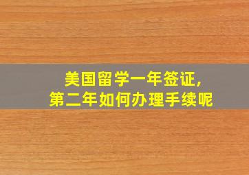 美国留学一年签证,第二年如何办理手续呢