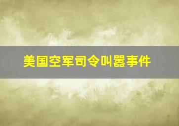 美国空军司令叫嚣事件