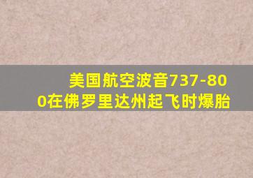 美国航空波音737-800在佛罗里达州起飞时爆胎