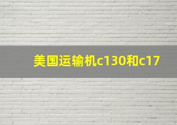 美国运输机c130和c17