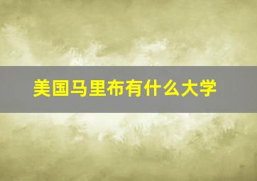 美国马里布有什么大学